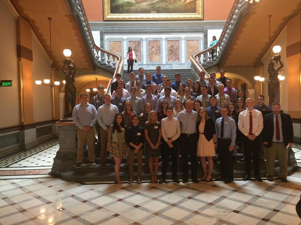 Area students with Governor Bruce Rauner