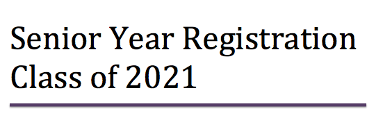 Senior Year Registration banner