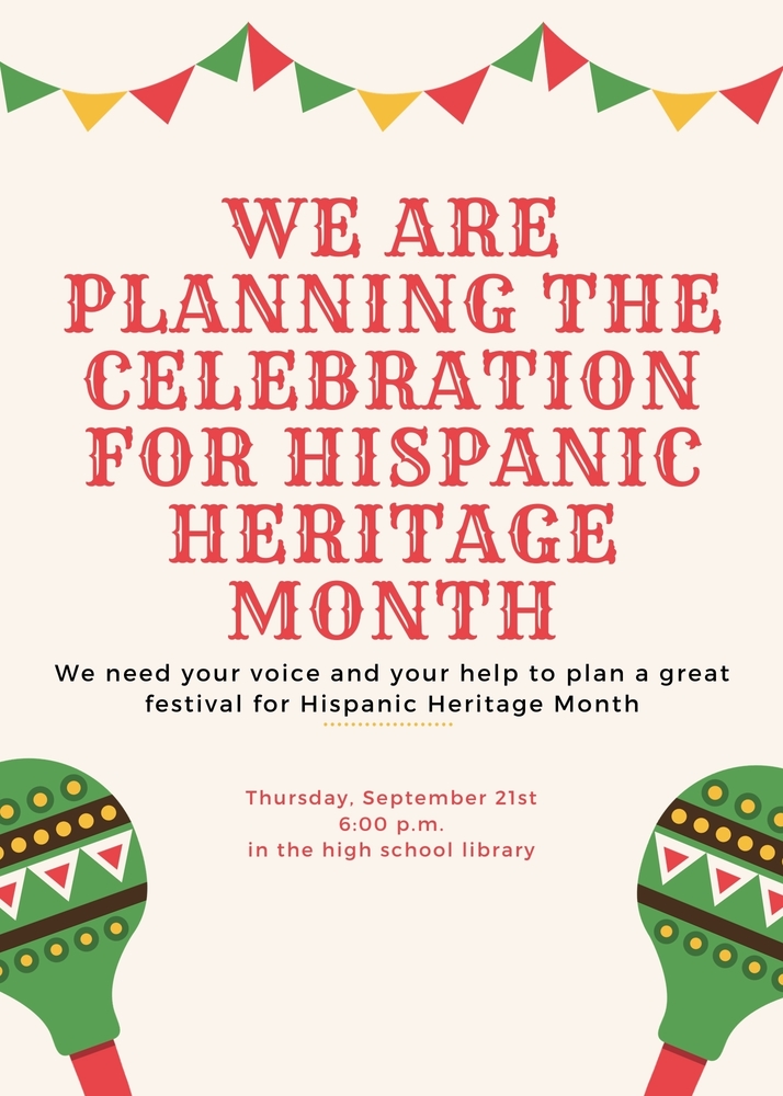 Hispanic Heritage month planning meeting English