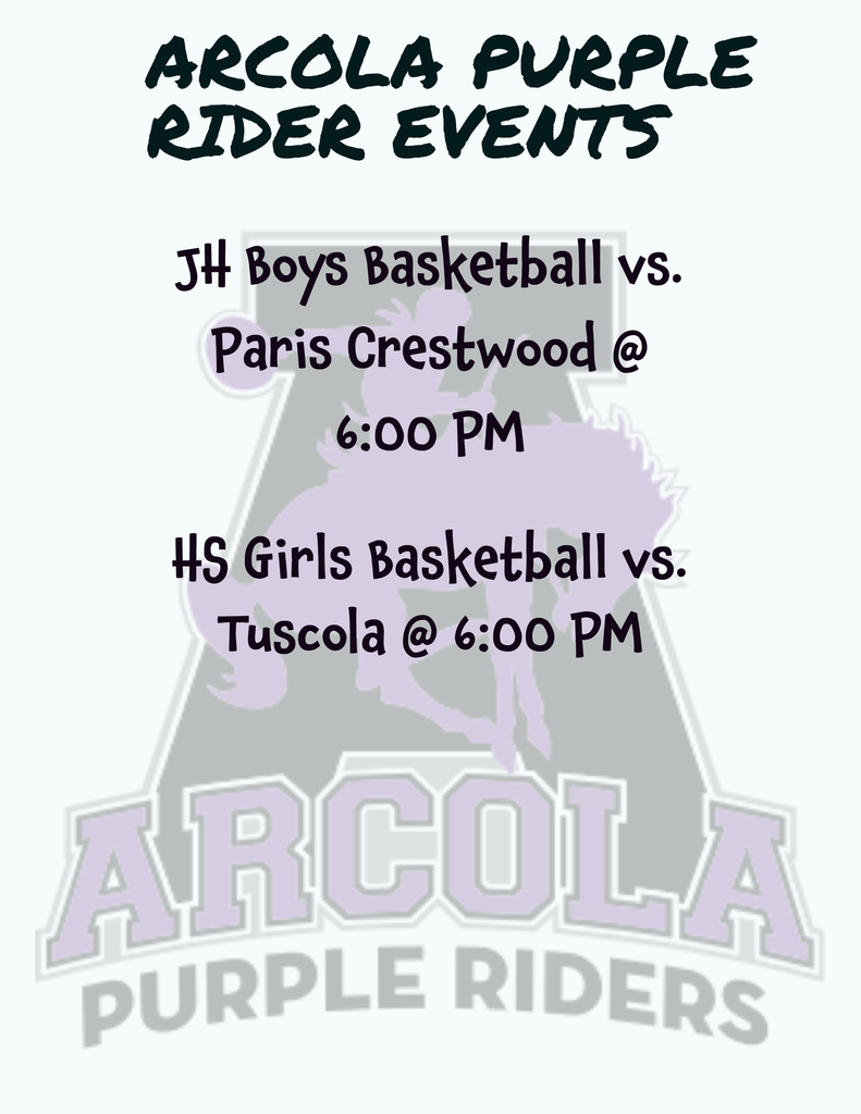 Arcola Purple Rider Events for December 16th